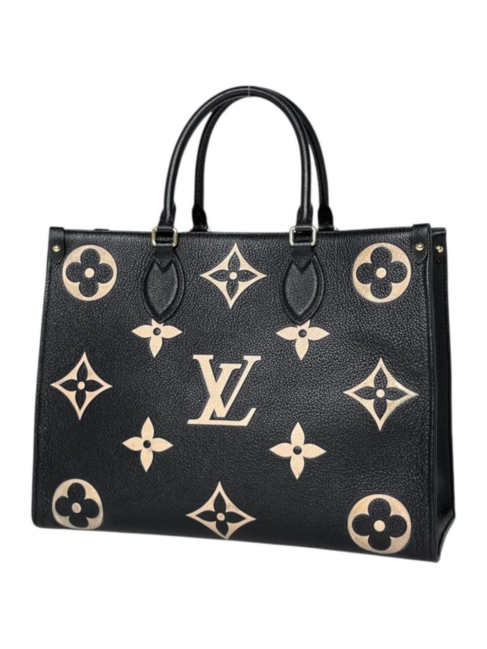 Louis Vuitton On The Go MM Tote Bicolor 2-Way Shoulder Bag Monogram Empreinte